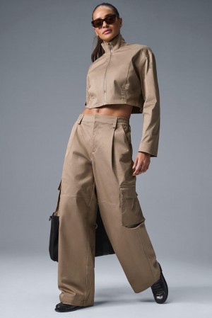 Alo Yoga High-Waist Night Out Cargo Naisten Housut Gravel | Suomi 4298-CYLZF