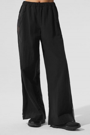 Alo Yoga High-Waist Origin Wide Leg Track Naisten Housut Mustat | Suomi 5460-TAIFM