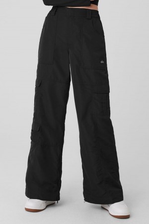 Alo Yoga High-Waist Ski-Moto Naisten Housut Mustat | Suomi 8654-VDNRL