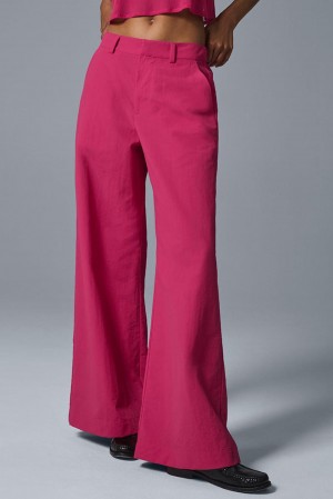 Alo Yoga High-Waist Street Smart Naisten Housut Pinkki | Suomi 2195-OIBXG