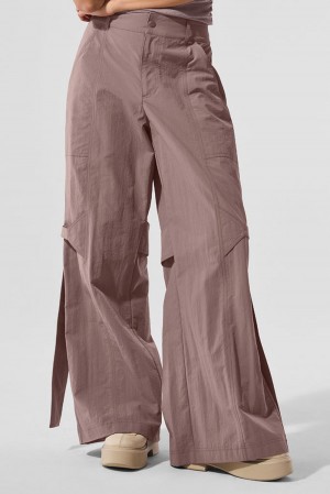 Alo Yoga High-Waist Voyager Naisten Housut Mushroom | Suomi 3142-THNBA