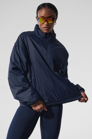 Alo Yoga Latitude Light Weight 1/2 Zip Pullover Naisten Takit Laivastonsininen | Suomi 2708-GYNOD