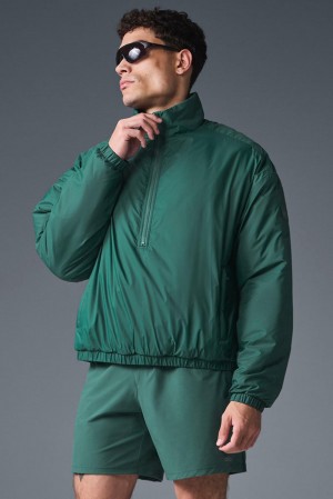 Alo Yoga Latitude Light Weight 1/2 Zip Pullover Miesten Takit Winter Ivy | Suomi 7534-NZTLE