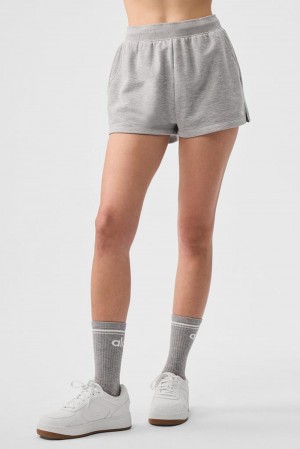 Alo Yoga Low Key Sweat Naisten Shortsit Harmaat | Suomi 5819-DQMWP