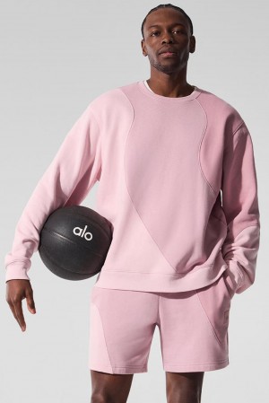 Alo Yoga Make Waves Crew Neck Miesten Villapusero Pinkki | Suomi 1874-ULJYN