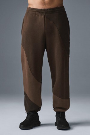 Alo Yoga Make Waves Miesten Collegehousut Espresso Tonal | Suomi 4510-XEMSF