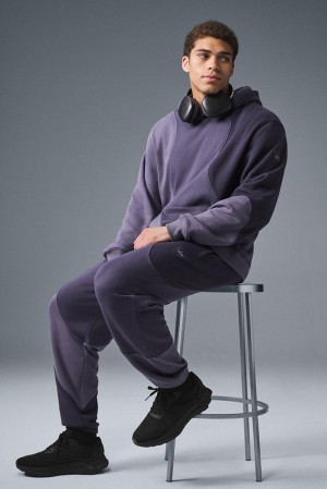 Alo Yoga Make Waves Miesten Collegehousut Italian Plum Tonal | Suomi 4697-SVAHW