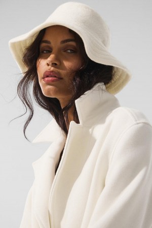 Alo Yoga Merino Wool Naisten Bucket Hattu Ivory | Suomi 7516-KRYPS
