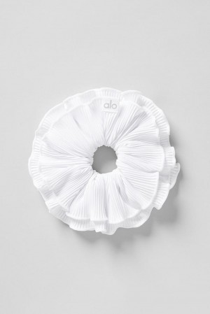 Alo Yoga Micro Plisse Oversize Naisten Scrunchie Valkoinen | Suomi 6015-KMILZ