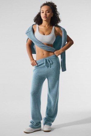 Alo Yoga New Class Cashmere Naisten Collegehousut Sininen | Suomi 4708-MJKAF