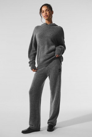 Alo Yoga New Class Cashmere Naisten Collegehousut Platina Harmaat | Suomi 0217-QDGKH