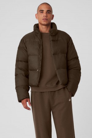 Alo Yoga Platinum Miesten Puffer Takki Espresso | Suomi 7024-IRLQH