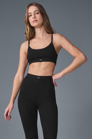 Alo Yoga Pointelle Sweater Be Mine Naisten Urheiluliivi Mustat | Suomi 8976-UHMGF