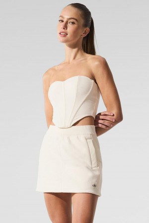 Alo Yoga Polar Fleece Corset Naisten Korsetti Ivory | Suomi 5341-GPNRD
