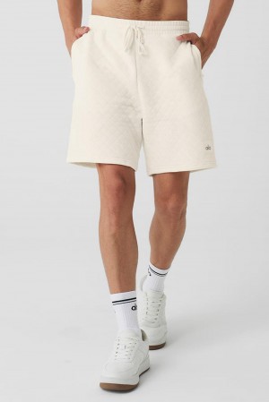Alo Yoga Quilted Stadium Miesten Shortsit Ivory | Suomi 8094-OERKV