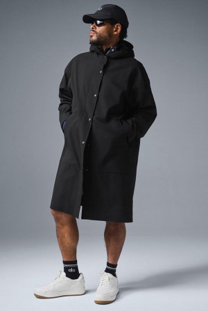 Alo Yoga Rain Or Shine Miesten Long Coat Mustat | Suomi 7261-OALPH