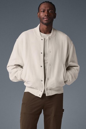 Alo Yoga Renown Varsity Miesten Takit Bone | Suomi 5146-DRNYP