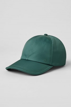Alo Yoga Satin Off-Duty Miesten Lippis Winter Ivy | Suomi 5268-GMXVZ