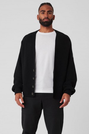 Alo Yoga Scholar Cardigan Miesten Neulepuserot Mustat | Suomi 2079-EJBWH
