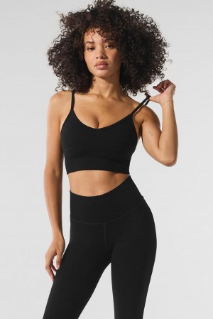 Alo Yoga Seamless Winter Warm Plush Delight Naisten Urheiluliivi Mustat | Suomi 8062-WSUXF