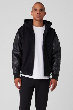 Alo Yoga Select Hooded Bomber Miesten Takit Mustat | Suomi 0798-DYJFC