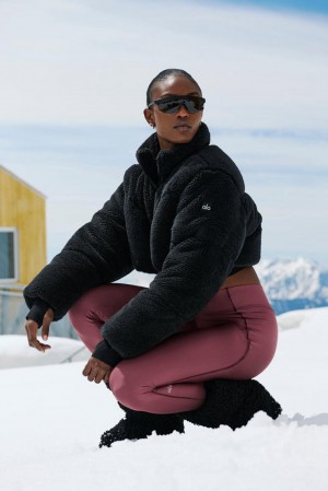 Alo Yoga Sherpa Main Act Corset Naisten Puffer Takki Mustat | Suomi 9187-TCYAQ