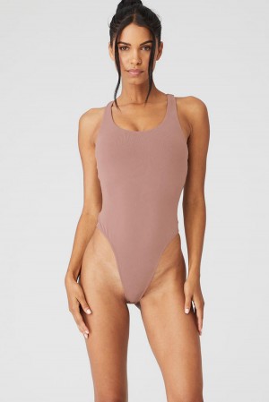 Alo Yoga Sleek Back Naisten Body Smoky Quartz | Suomi 5029-KSOBX