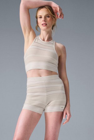 Alo Yoga Sport Play Knit Naisten Urheiluliivi Ivory / Alabaster | Suomi 3694-OMUSL