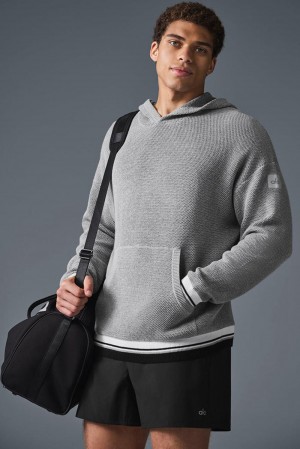 Alo Yoga Sports Club Knit Miesten Huppari Harmaat | Suomi 0159-QYESD