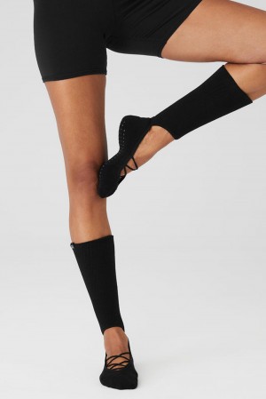 Alo Yoga Strappy Siren Grip Naisten Sukat Mustat | Suomi 8951-TQRDH