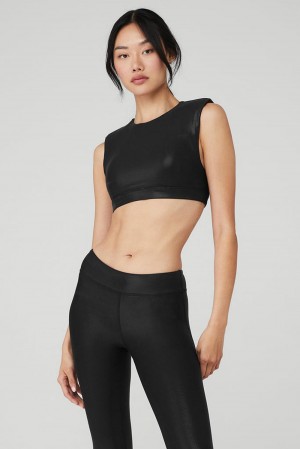 Alo Yoga Super Shine Flash Naisten Urheiluliivi Mustat | Suomi 2578-OATNF