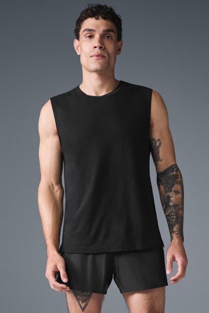 Alo Yoga The Triumph Muscle Miesten Juoksupaidat Mustat | Suomi 4217-KTFWA