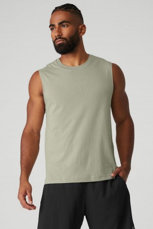 Alo Yoga The Triumph Muscle Miesten Juoksupaidat Limestone | Suomi 2708-QBATX