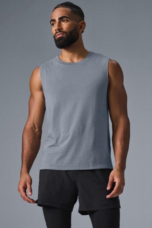 Alo Yoga The Triumph Muscle Miesten Juoksupaidat Harmaat | Suomi 7603-PGXMQ