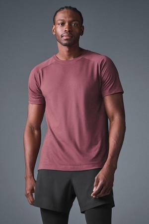 Alo Yoga Triumph Raglan Miesten Juoksupaidat Viininpunainen | Suomi 7352-EWPON