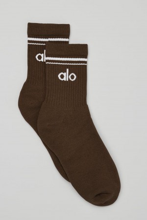 Alo Yoga Unisex Half-Crew Throwback Naisten Sukat Valkoinen | Suomi 8903-JGSDE