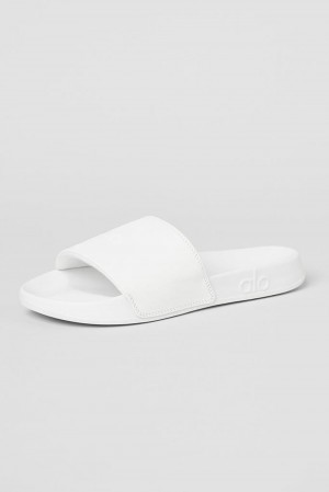 Alo Yoga Unisex It Slide Miesten Slide Valkoinen | Suomi 4056-KQJFA