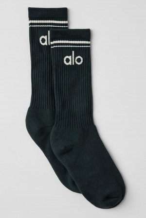 Alo Yoga Unisex Throwback Miesten Sukat Vihreä | Suomi 5194-SAGDF