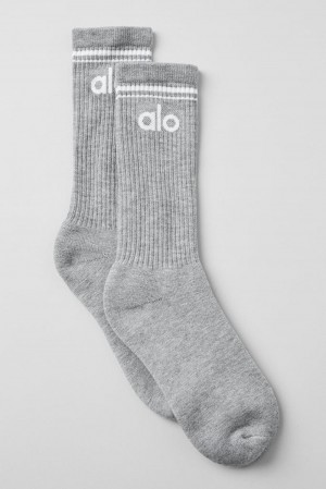 Alo Yoga Unisex Throwback Naisten Sukat Harmaat Valkoinen | Suomi 5163-IPQVA