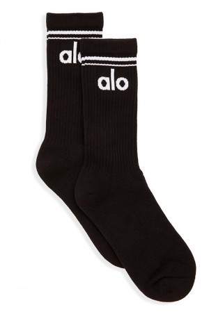 Alo Yoga Unisex Throwback Naisten Sukat Mustat Valkoinen | Suomi 4718-PHWNM