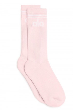 Alo Yoga Unisex Throwback Naisten Sukat Pinkki Valkoinen | Suomi 6319-FVINZ