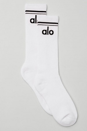 Alo Yoga Unisex Throwback Naisten Sukat Valkoinen Mustat | Suomi 7024-EULND