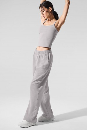 Alo Yoga Washed Accolade Straight Leg Naisten Collegehousut Harmaat Pesu | Suomi 1947-OPLDR