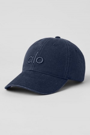 Alo Yoga Washed Off-Duty Miesten Lippis Laivastonsininen | Suomi 3718-HXEFU