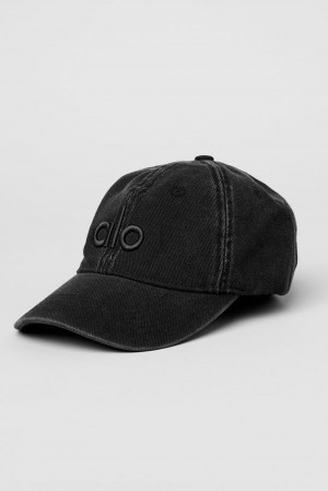 Alo Yoga Washed Off-Duty Naisten Lippis Mustat | Suomi 4207-UIMEO