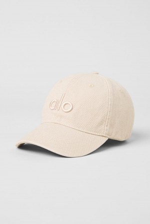Alo Yoga Washed Off-Duty Naisten Lippis Sand Dollar | Suomi 5021-YZUDK