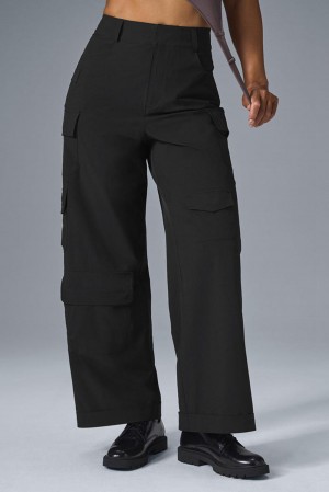 Alo Yoga Workwear Cargo Naisten Housut Mustat | Suomi 0678-IKOCP