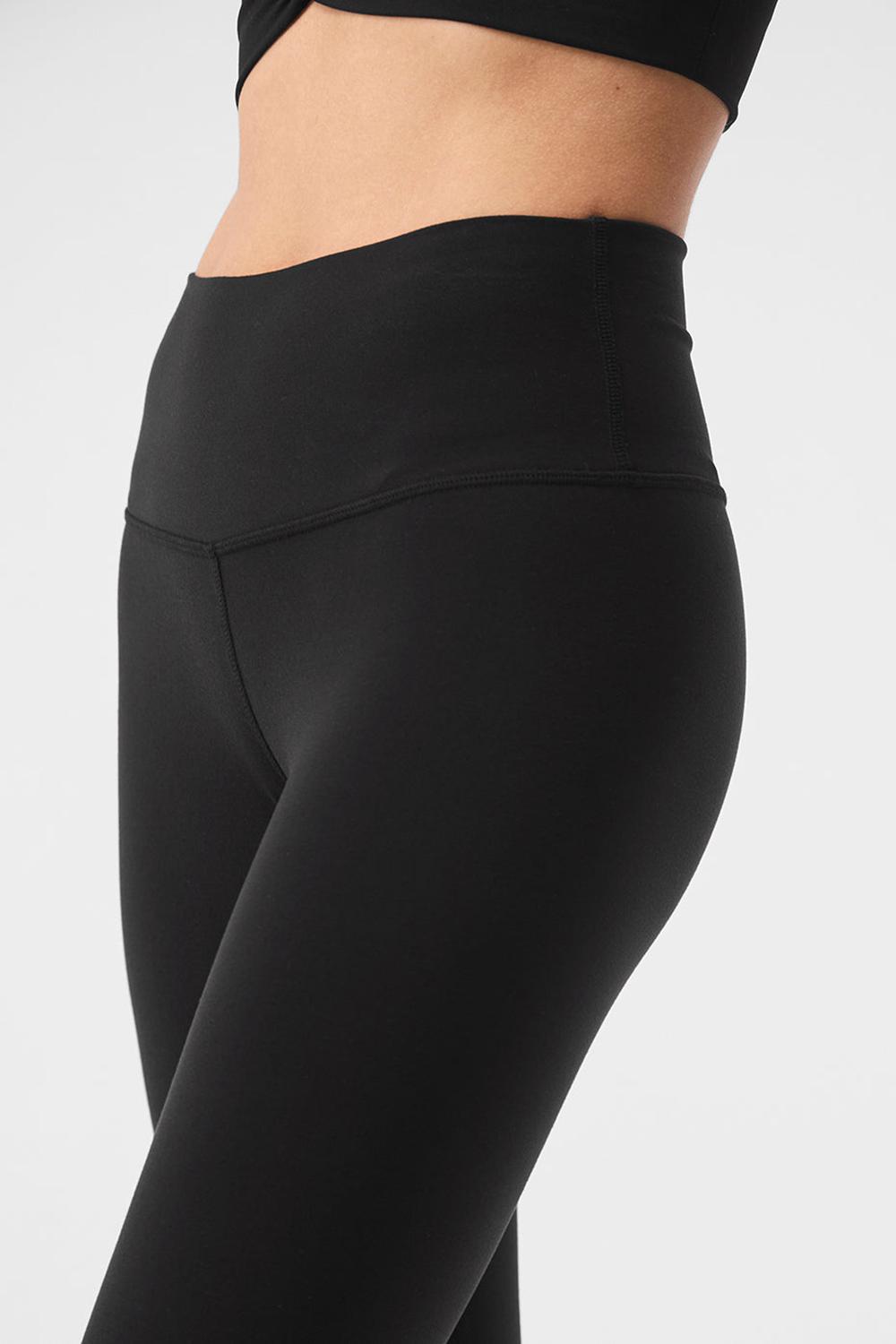 Alo Yoga 7/8 High-Waist Airbrush Naisten Leggings Mustat | Suomi  6948-OPUBX
