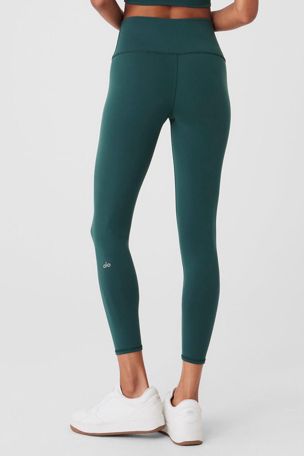 Alo Yoga 7/8 High-Waist Airbrush Naisten Leggings Vihreä | Suomi  0486-FUPGK