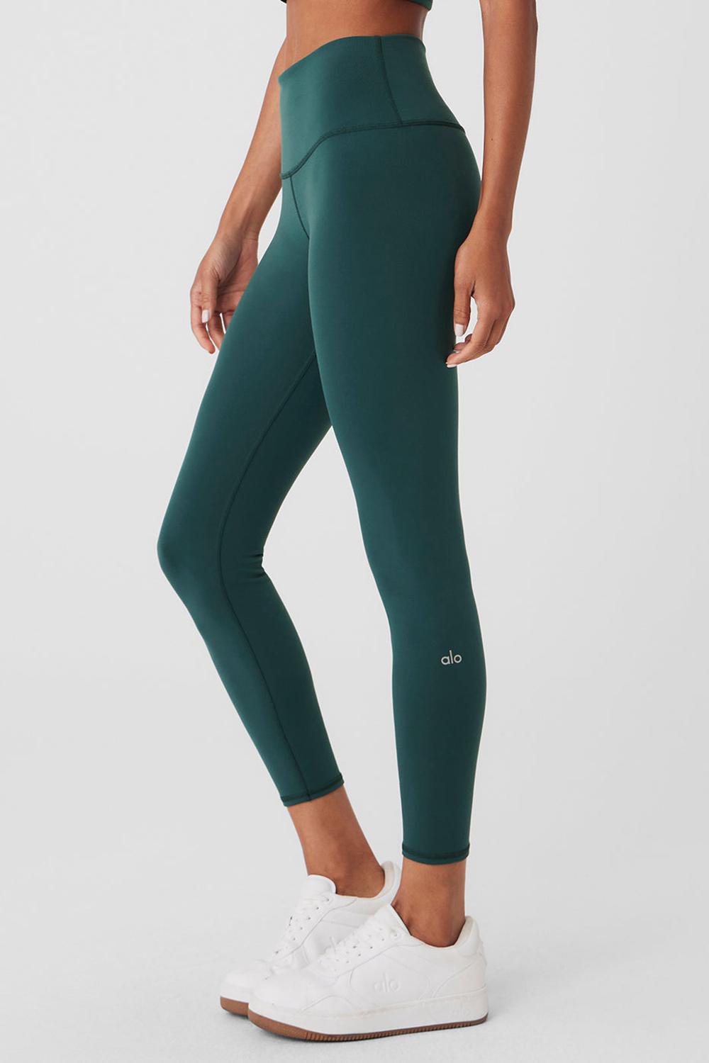 Alo Yoga 7/8 High-Waist Airbrush Naisten Leggings Vihreä | Suomi  0486-FUPGK